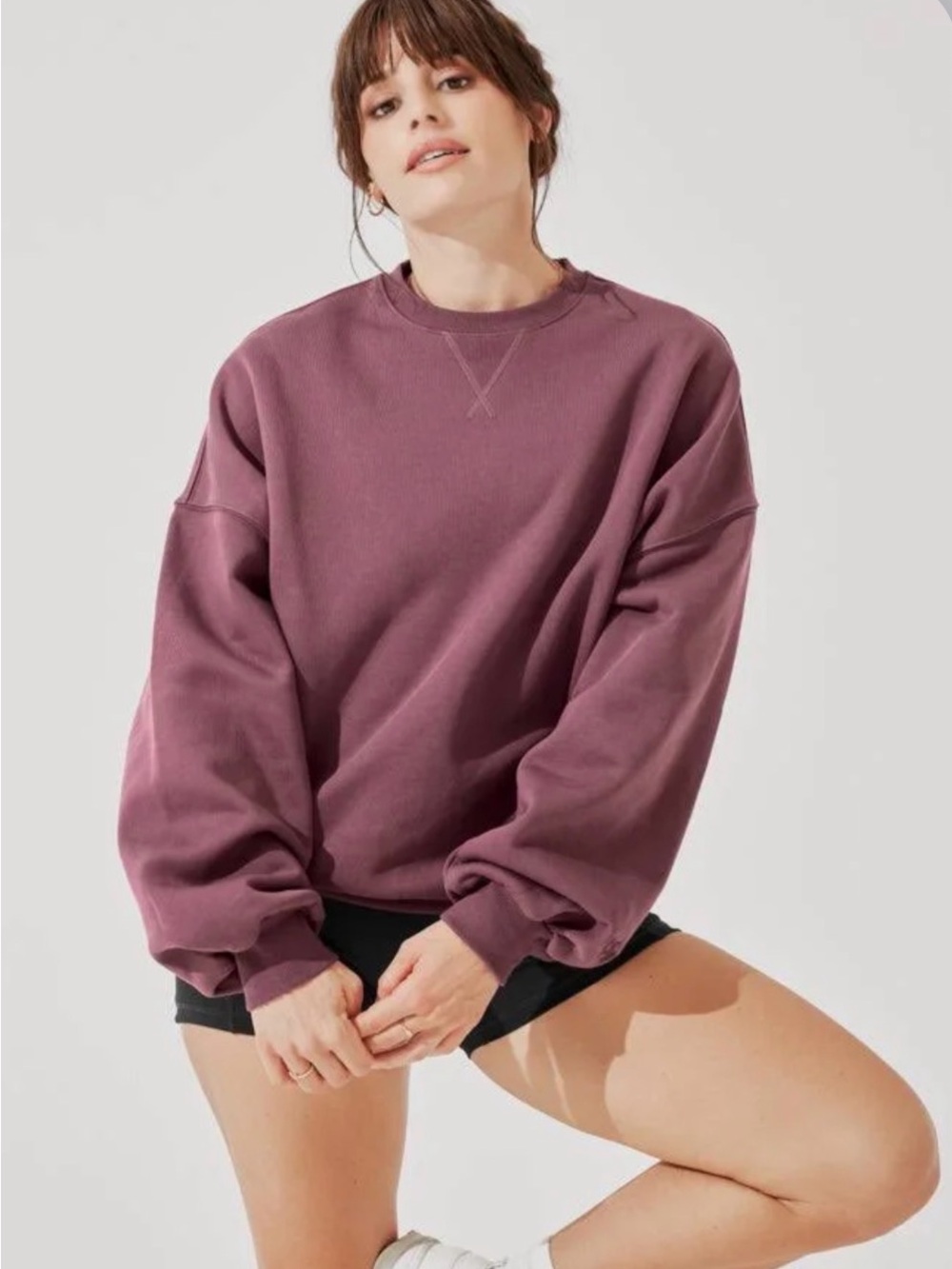 Relaxed Crewneck Sweatshirt in Mauve